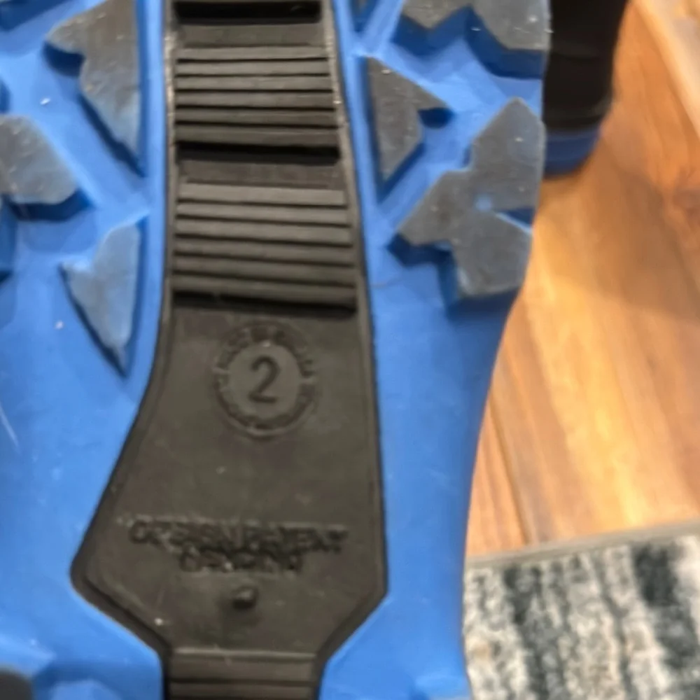 Black and Blue Waterproof Boots